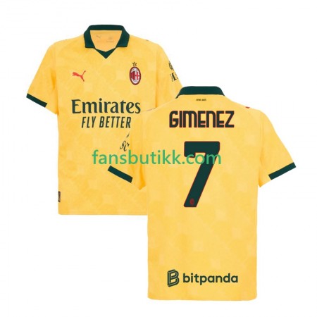 Fotballdrakt AC Milan Santiago Gimenez 7 Tredjetrøye 2025-2026 Kortermet